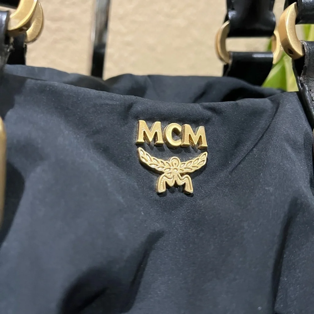 MCM 2WAY BLACK POLYESTER BAG - Picture 3 of 16
